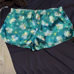 Teal Elephant Print Women's Shorts